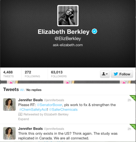Elizabeth Berkley tweet