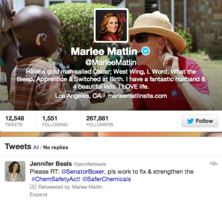 Marlee Matlin tweet