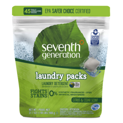 EPA safer choice certified laundry packs